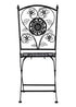 Chivari Rustic Matte Black Barcelona Bistro Folding Chair CBBMB-AX-T