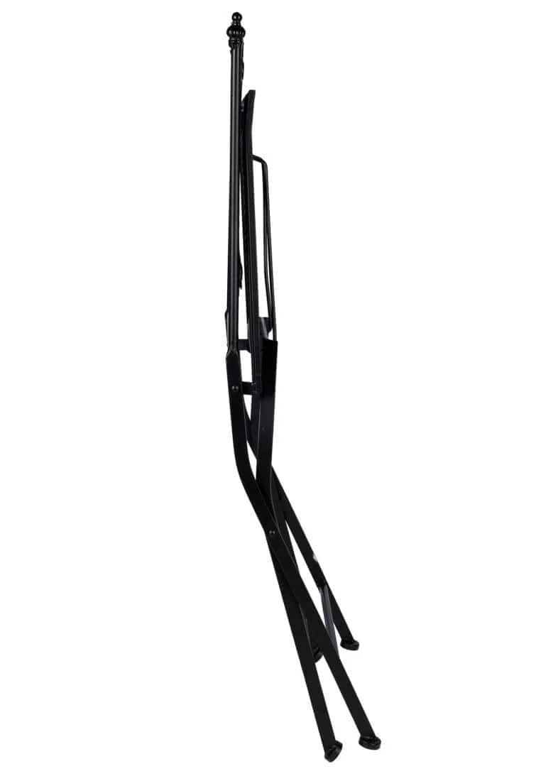 Chivari Rustic Matte Black Barcelona Bistro Folding Chair CBBMB-AX-T
