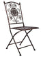 Chivari Distressed Bronze Barcelona Bistro Folding Chair CBBMBR-AX-T
