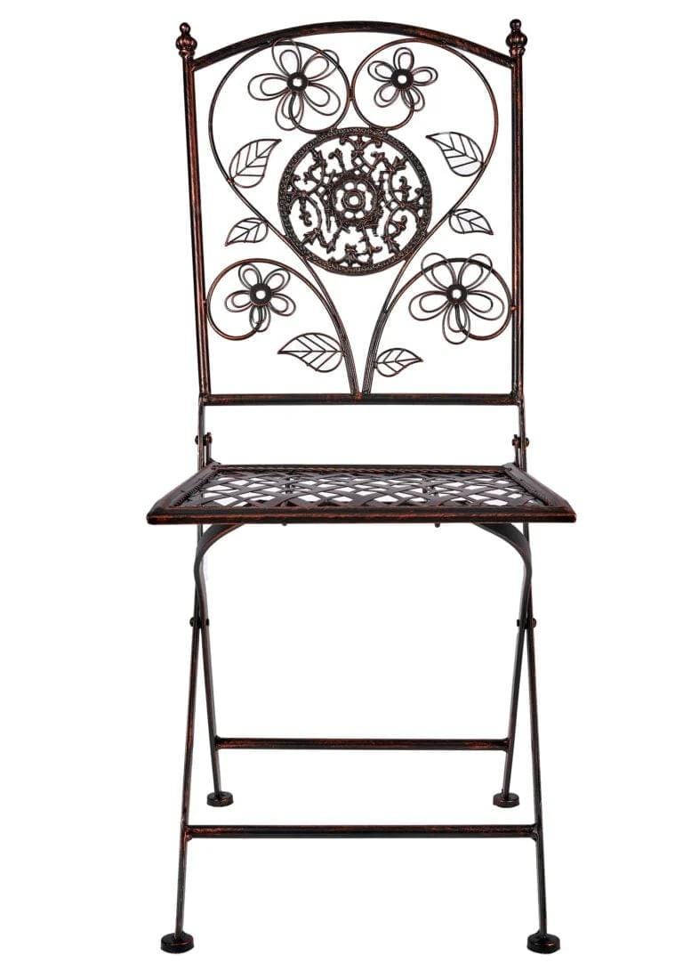 Distressed Bronze Barcelona Bistro Folding Chair