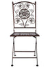 Chivari Distressed Bronze Barcelona Bistro Folding Chair CBBMBR-AX-T