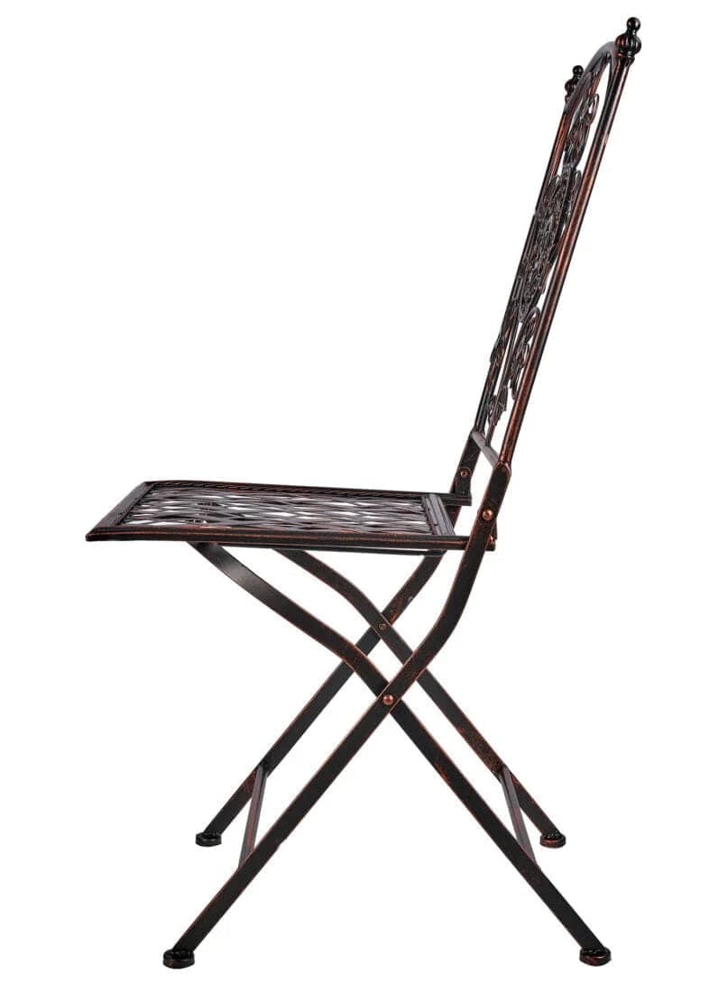 Chivari Distressed Bronze Barcelona Bistro Folding Chair CBBMBR-AX-T