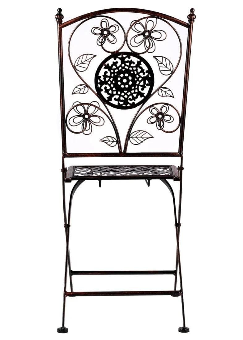 Chivari Distressed Bronze Barcelona Bistro Folding Chair CBBMBR-AX-T