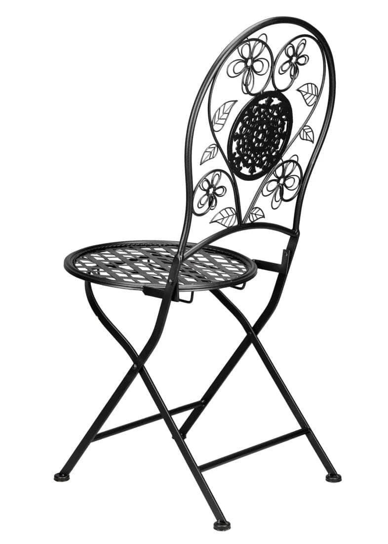 Chivari Barcelona Bistro Chair Black with Round Seat and Back CBBMRB-AX-T