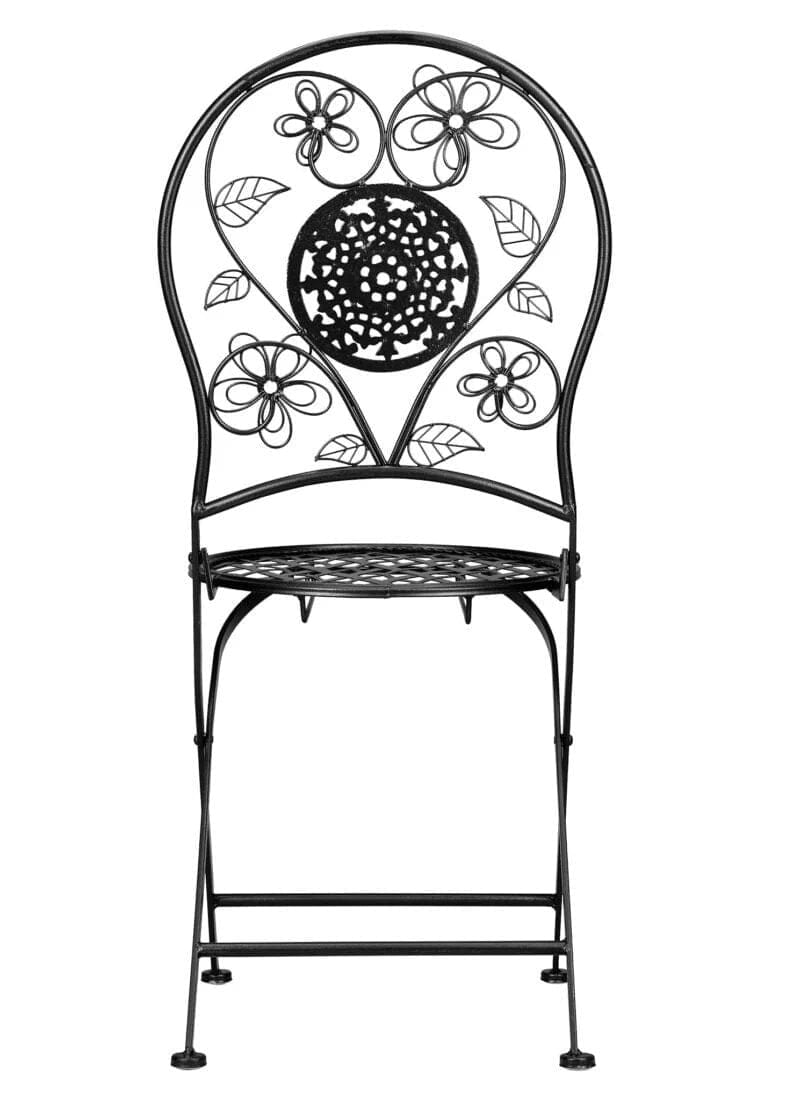 Chivari Barcelona Bistro Chair Black with Round Seat and Back CBBMRB-AX-T