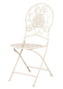 Chivari Barcelona Bistro Chair Antique White with Round Seat and Back CBBMRW-AX-T