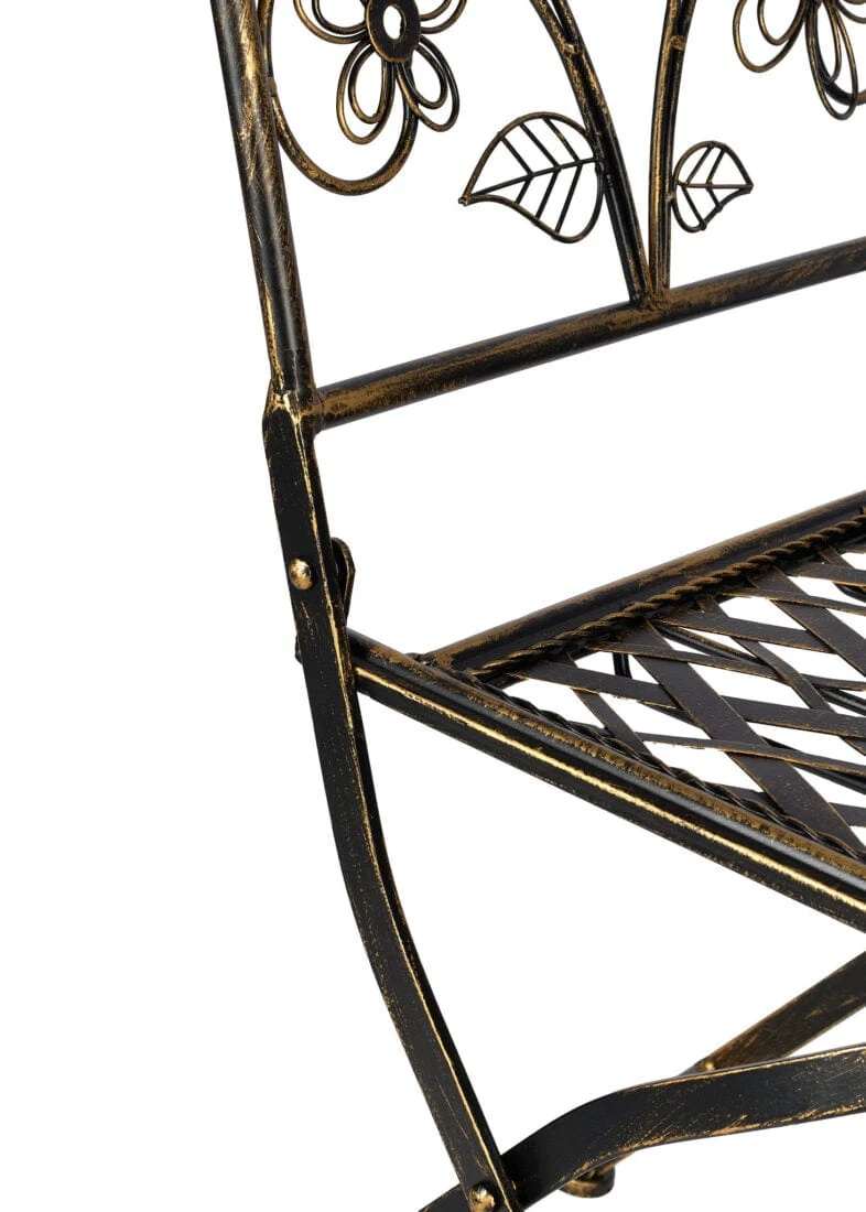 Chivari Antique White Barcelona Bistro Folding Chair CBBMW-AX-T