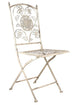 Chivari Antique White Barcelona Bistro Folding Chair CBBMW-AX-T