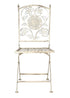 Chivari Antique White Barcelona Bistro Folding Chair CBBMW-AX-T