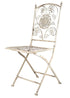 Chivari Antique White Barcelona Bistro Folding Chair CBBMW-AX-T