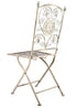 Chivari Antique White Barcelona Bistro Folding Chair CBBMW-AX-T
