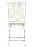Chivari Antique White Barcelona Bistro Folding Chair CBBMW-AX-T