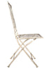 Chivari Antique White Barcelona Bistro Folding Chair CBBMW-AX-T