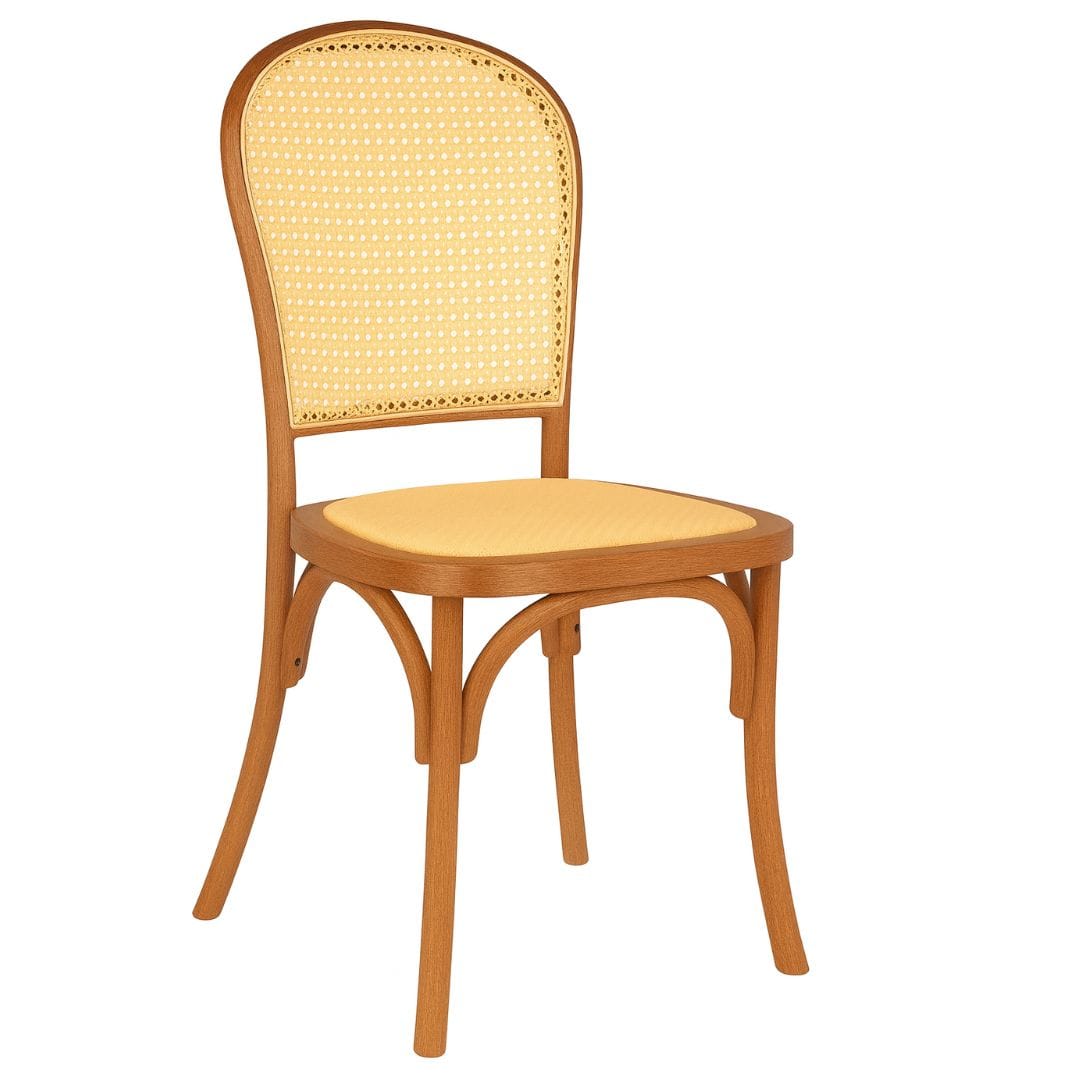 Chivari Chestnut Bent Cane Resin Chair CBCC-ZG-T