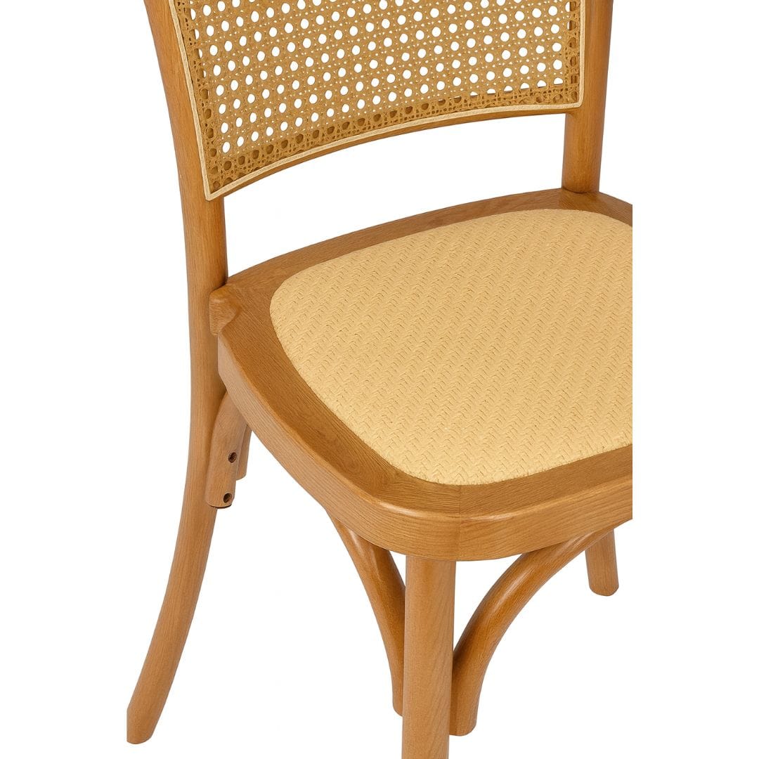 Chivari Chestnut Bent Cane Resin Chair CBCC-ZG-T