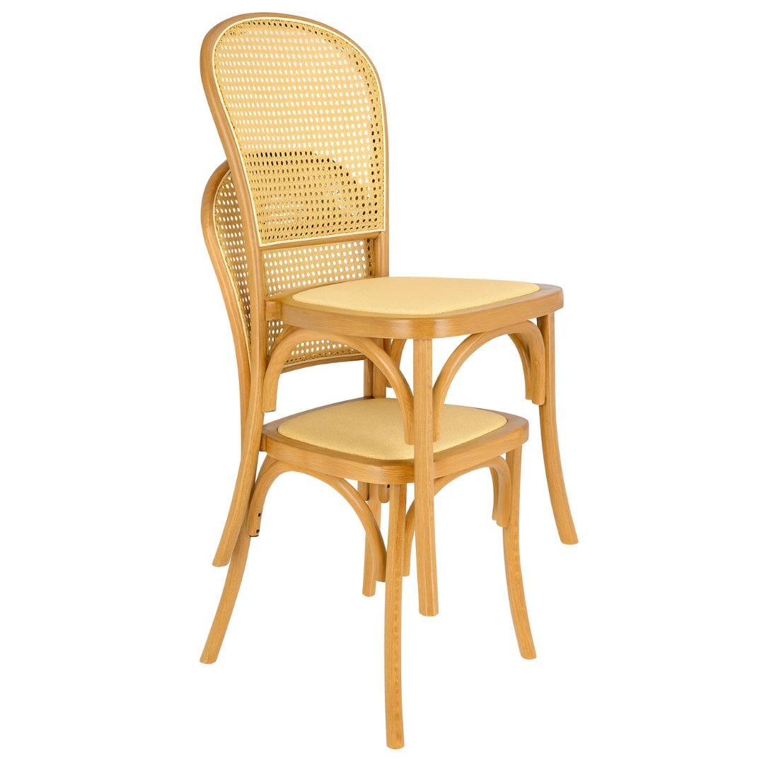 Chivari Chestnut Bent Cane Resin Chair CBCC-ZG-T