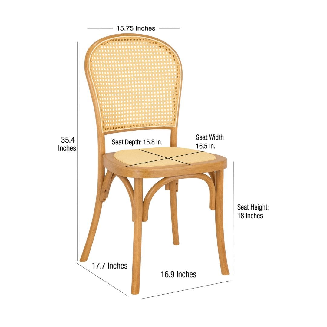 Chivari Chestnut Bent Cane Resin Chair CBCC-ZG-T