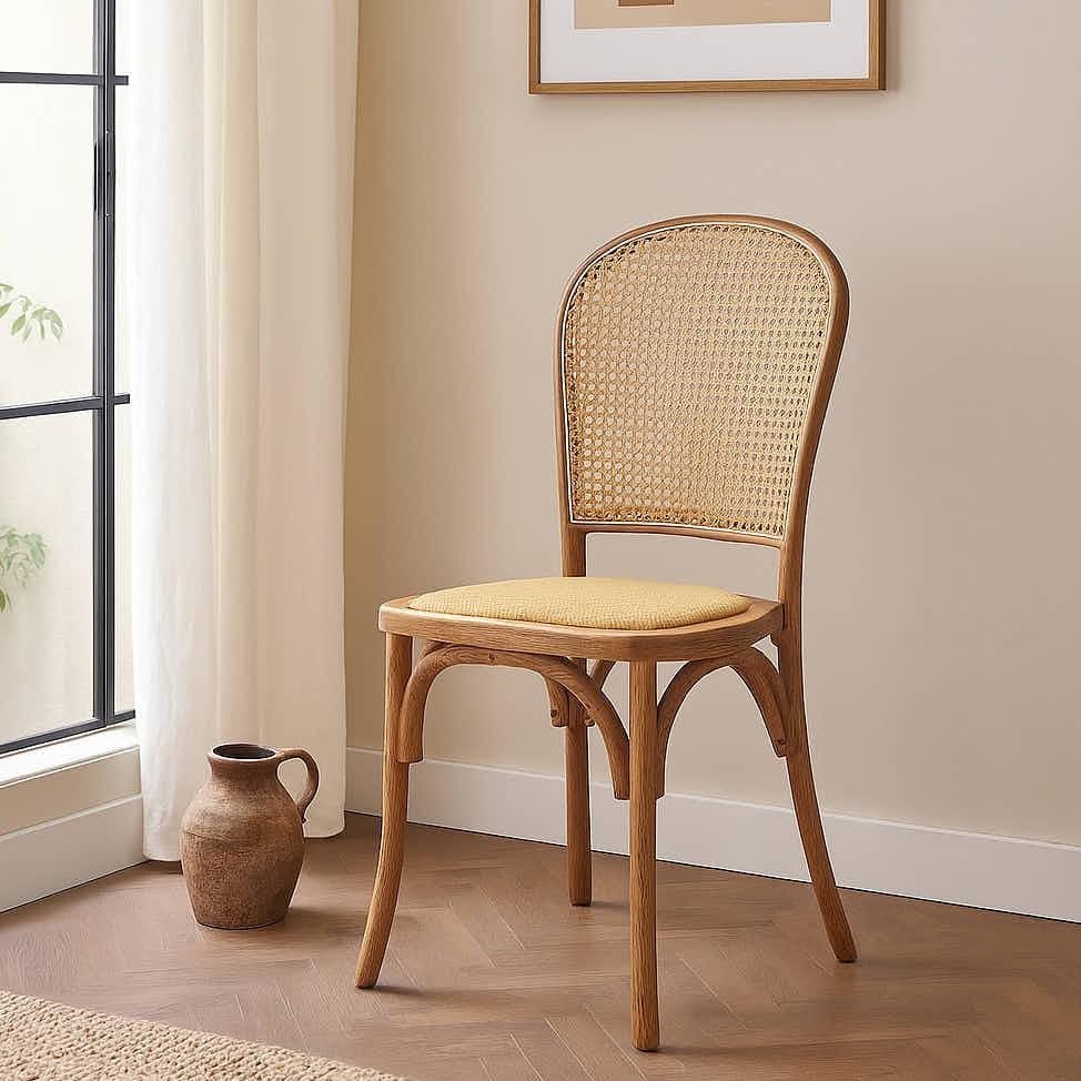 Chivari Chestnut Bent Cane Resin Chair CBCC-ZG-T