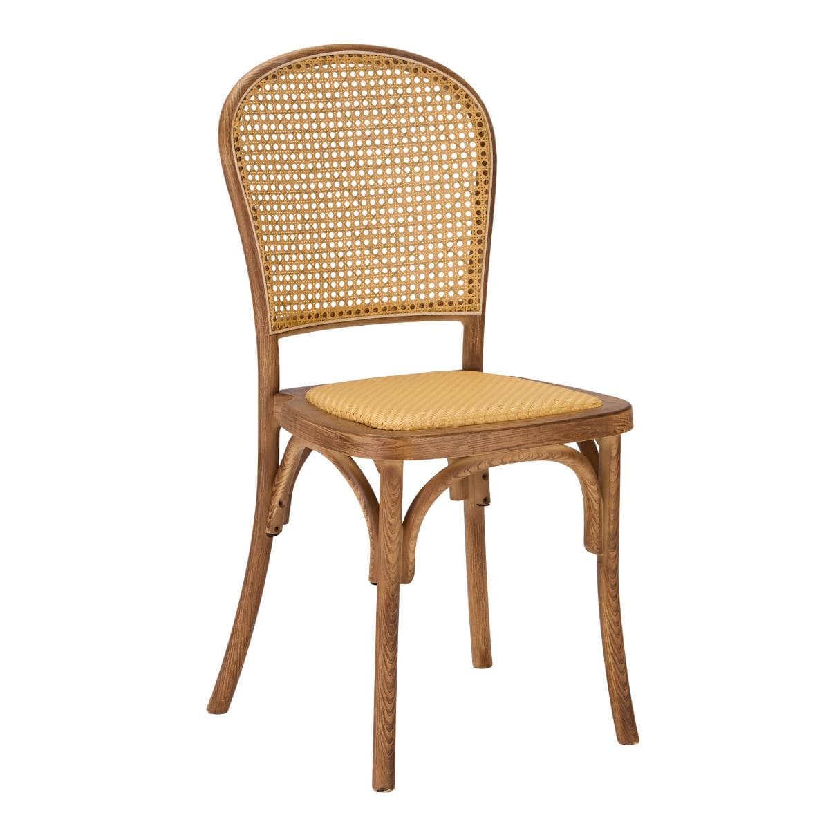 Chivari Chestnut Bent Cane Resin Chair CBCC-ZG-T