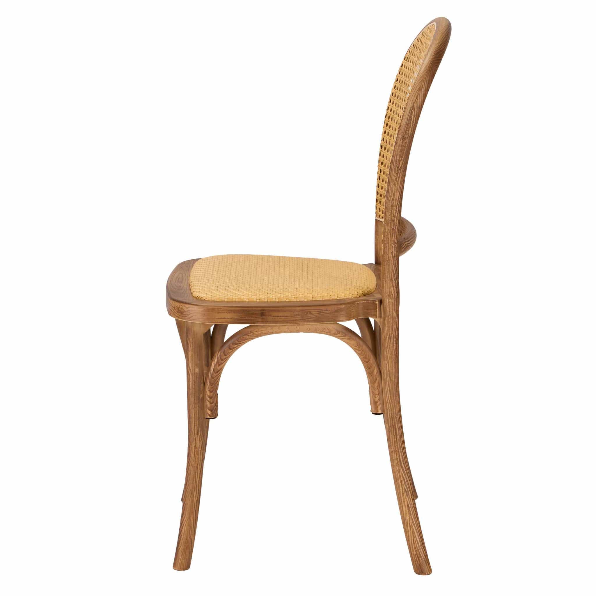 Chivari Chestnut Bent Cane Resin Chair CBCC-ZG-T