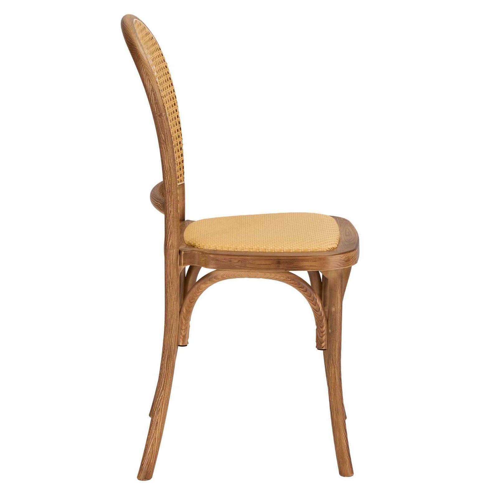Chivari Chestnut Bent Cane Resin Chair CBCC-ZG-T