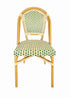 Toulouse Beige and Green French Bistro Patio Dining Chair CBPW-AX-T
