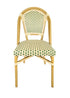 Toulouse Beige and Green French Bistro Set Includes 40" Table and 4 Chairs FBK-BG-W4-AX