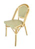 Toulouse Beige and Green French Bistro Set Includes 40" Table and 4 Chairs FBK-BG-W4-AX