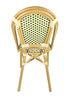 Toulouse Beige and Green French Bistro Set Includes 40" Table and 4 Chairs FBK-BG-W4-AX