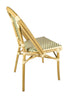 Toulouse Beige and Green French Bistro Set Includes 40" Table and 4 Chairs FBK-BG-W4-AX