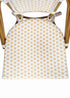 Scratch and Dent White and Beige French Bistro Patio Dining Chair
