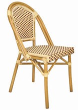 Maroon and Beige French Bistro Patio Dining Chair