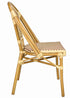 Toulouse Maroon and Beige French Bistro Patio Dining Chair CBPWM-AX-T