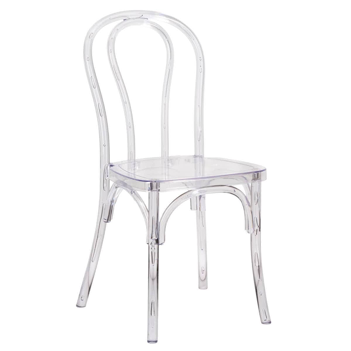 Chivari Clear Resin Bentwood Chair CBRCL-ZG-T
