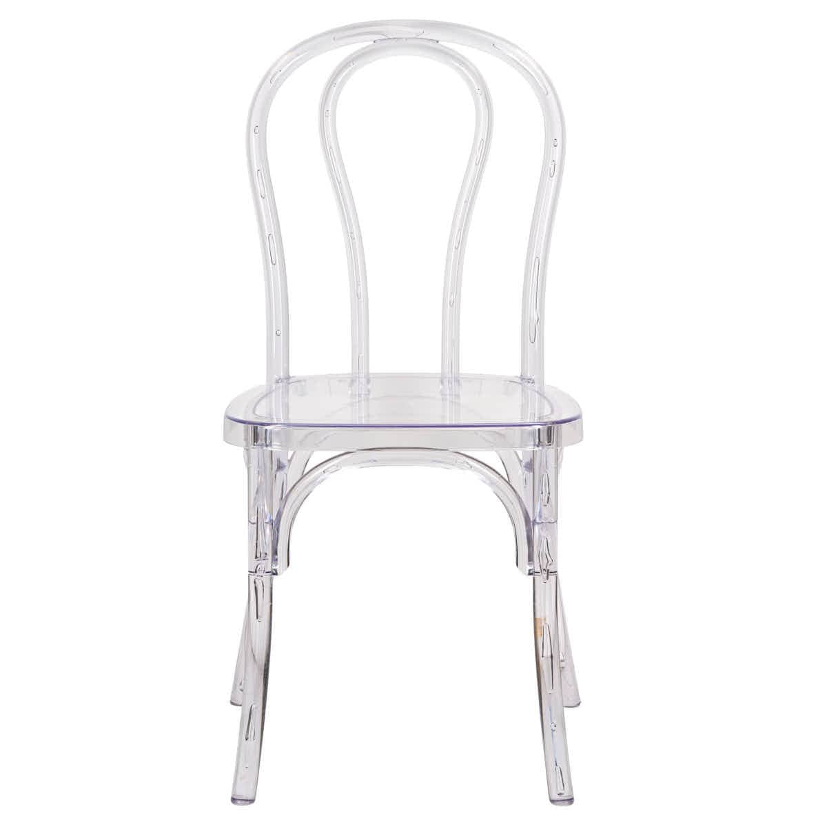 Chivari Clear Resin Bentwood Chair CBRCL-ZG-T