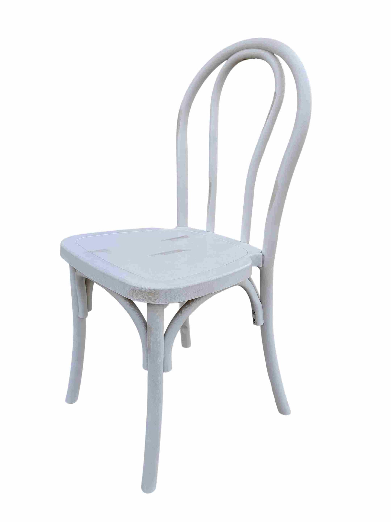 Chivari White Distressed Steel Skeleton™ Bentwood Chair CBRWD-ST-AX