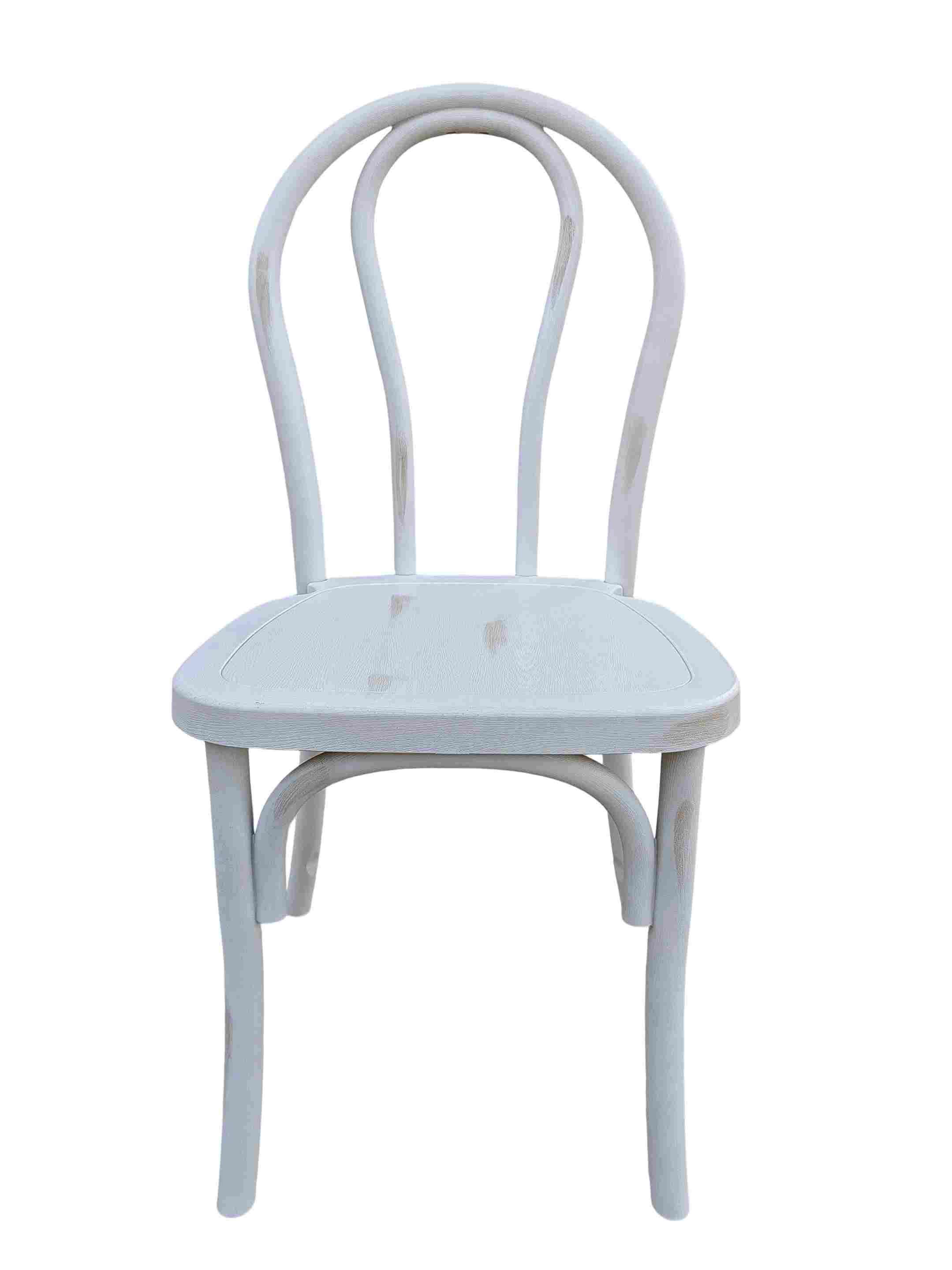 Chivari White Distressed Steel Skeleton™ Bentwood Chair CBRWD-ST-AX