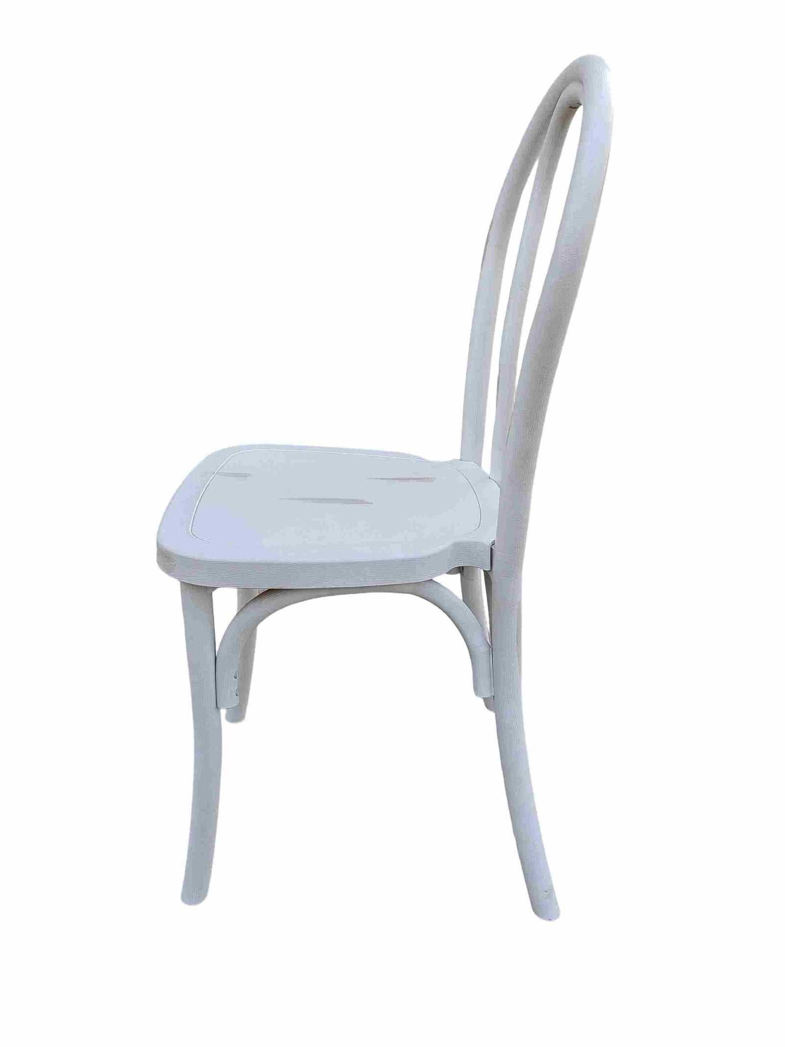 Chivari White Distressed Steel Skeleton™ Bentwood Chair CBRWD-ST-AX