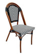 Toulouse Black and White French Bistro Patio Dining Chair CBTBLA-ZG-T