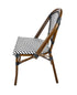 Toulouse Black and White French Bistro Patio Dining Chair CBTBLA-ZG-T