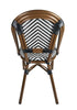 Toulouse Black and White French Bistro Patio Dining Chair CBTBLA-ZG-T