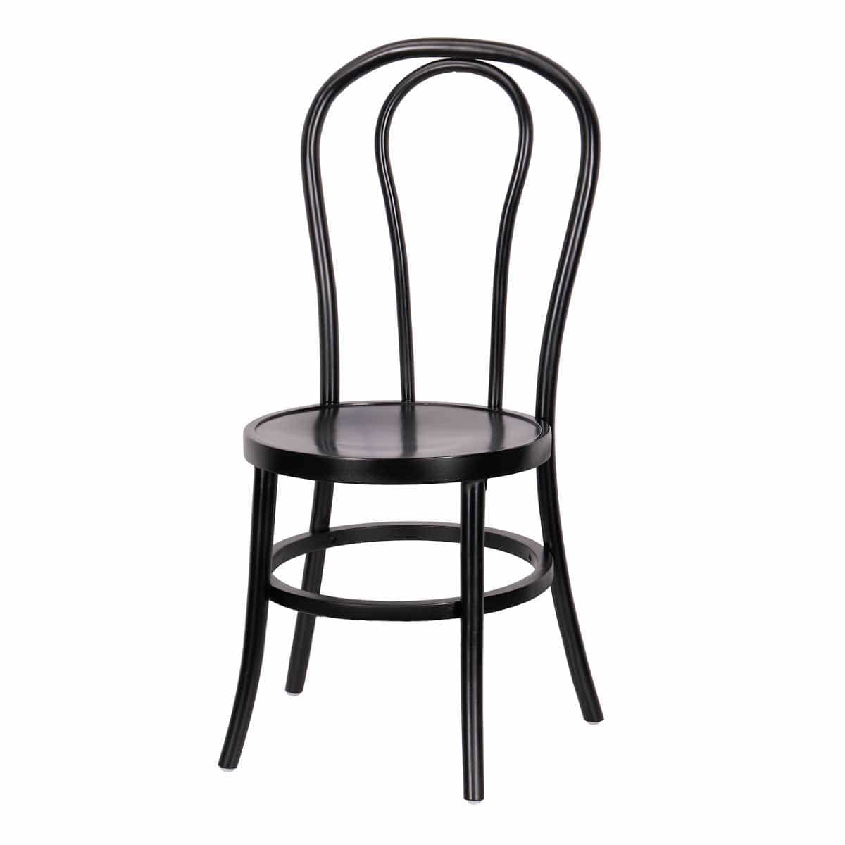 Chivari Black ToughWood™ Bentwood Chair with Round Seat CBWBR-ZG-T