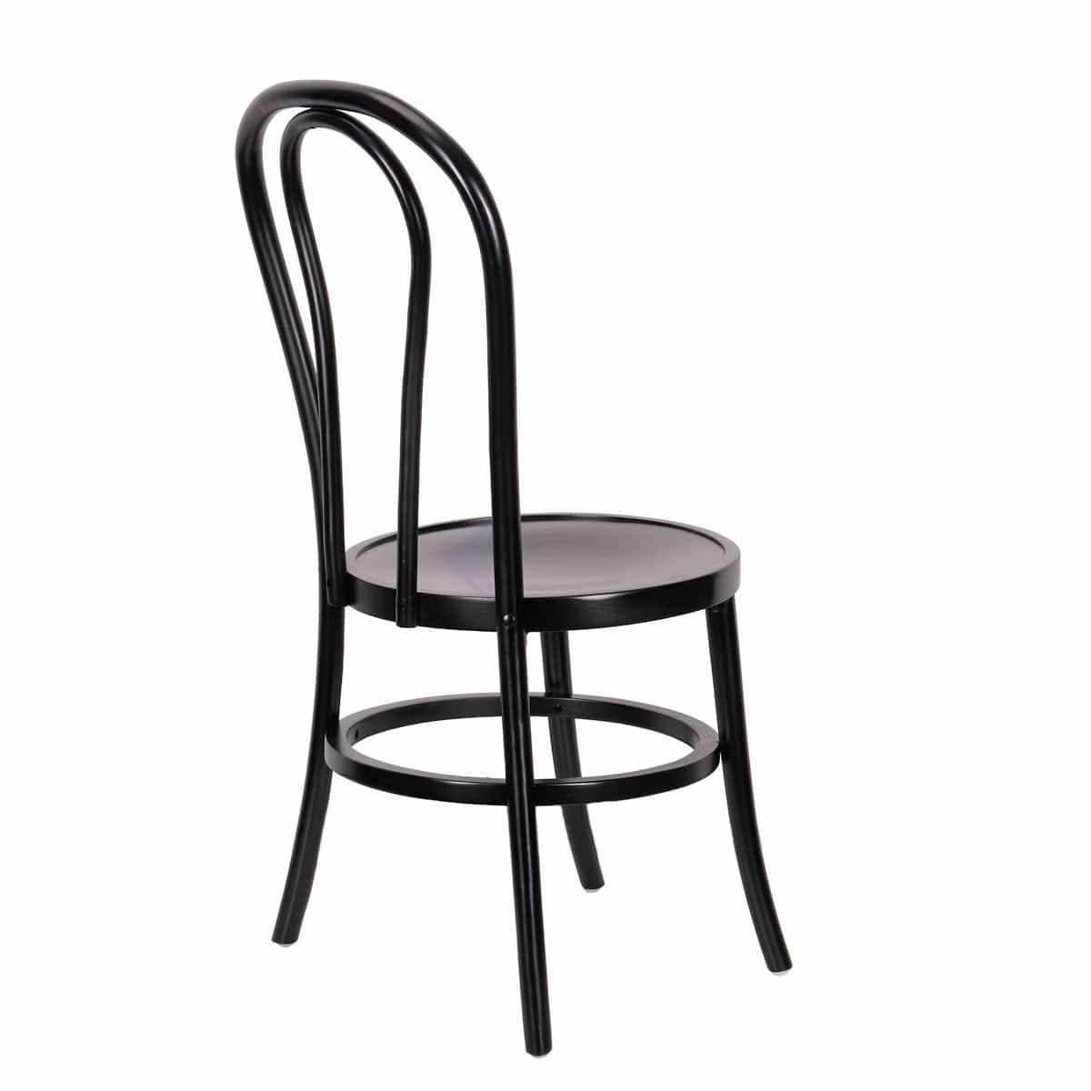 Chivari Black ToughWood™ Bentwood Chair with Round Seat CBWBR-ZG-T