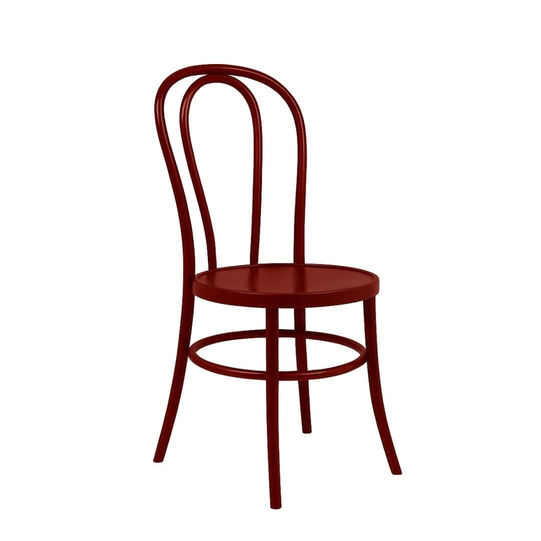 Chivari Mahogany Wood Bentwood Chair with Round Seat CBWMR-ZG-T