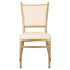 Chiavari 2.0 Bellissimo Champagne Gold Aluminum Chair with White Silicone Cushion