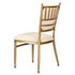 Chiavari 2.0 Bellissimo Champagne Gold Aluminum Chair with White Silicone Cushion