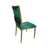 Chivari Caterpillar Chair Stainless Steel Gold Frame with Hunter Green Cushions CCPM-HG-AX-SO