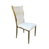 Chivari Caterpillar Chair Stainless Steel Gold Frame with Ivory Cushions CCPM-I-AX-SO