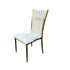 Chivari Caterpillar Chair Stainless Steel Gold Frame with Ivory Cushions CCPM-I-AX-SO