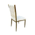 Chivari Caterpillar Chair Stainless Steel Gold Frame with Ivory Cushions CCPM-I-AX-SO